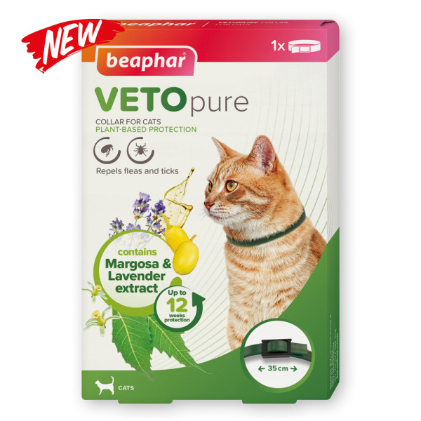 Beaphar VETO pure 貓用防蚊, 蜱, 虱 3合1 頸帶 (有效期3個月)